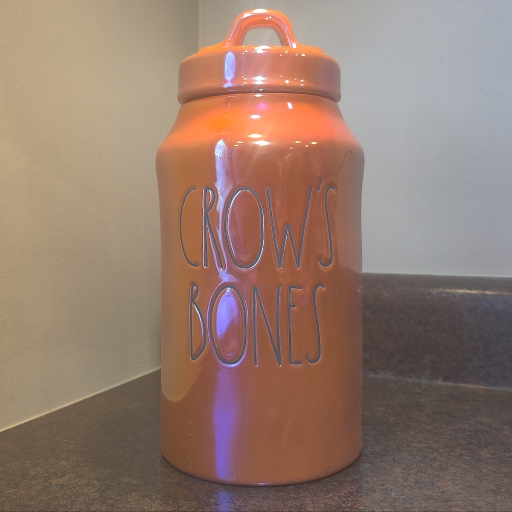 Rae Dunn Crow's bones canister